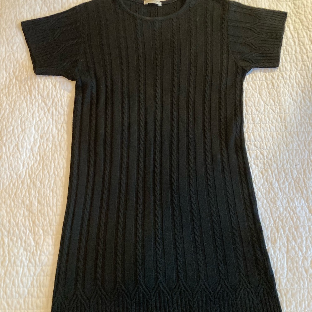 Joan Vass Cable Knit Sweater Dress.